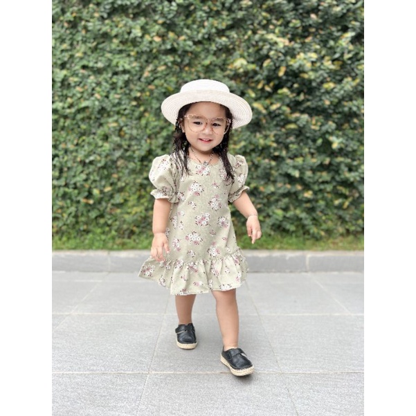 Dress Bayi dan Anak usia 0-5 tahun &quot;Ariella Dress&quot; Material Mango Crinkle