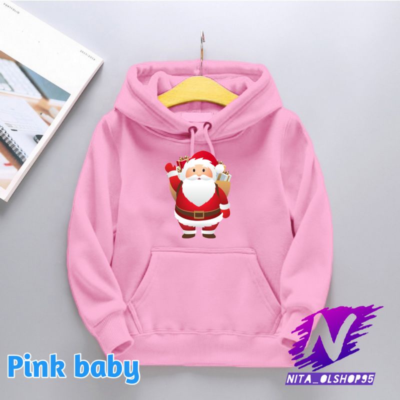 hoodie anak sinterklas sweater anak natal tahun baru santa