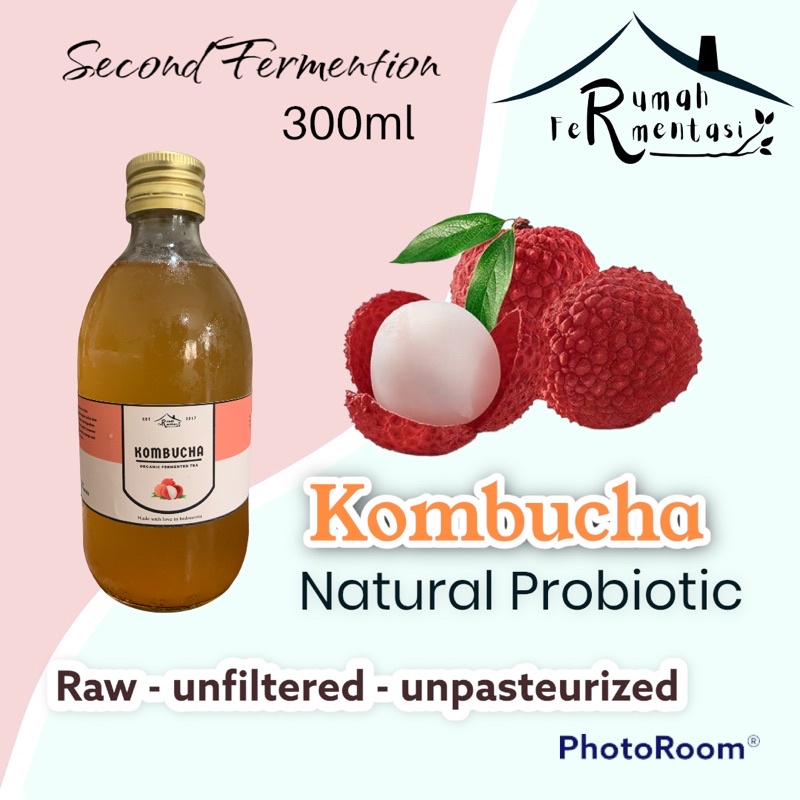 

Kombucha Lychee (Leci) 300ml | by Rumah Fermentasi