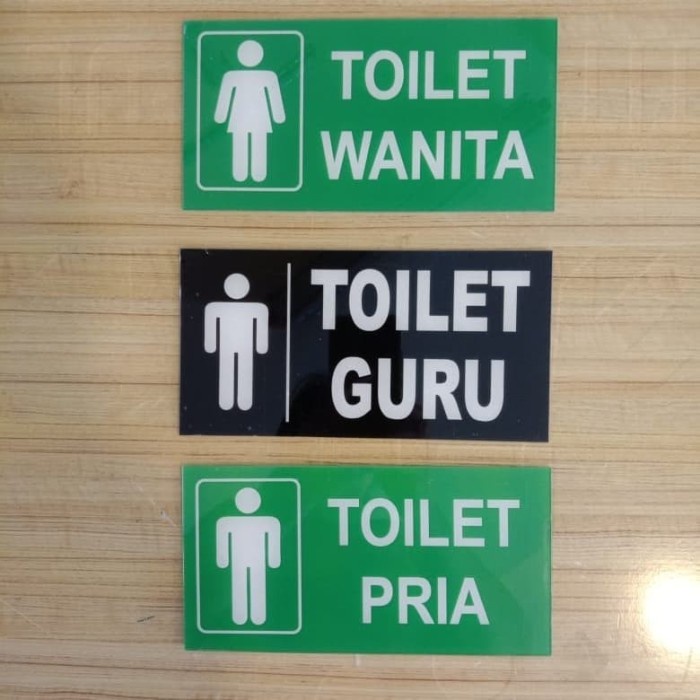 sign AKRILIK toilet wanita / toilet pria / toilet guru sticker toilet