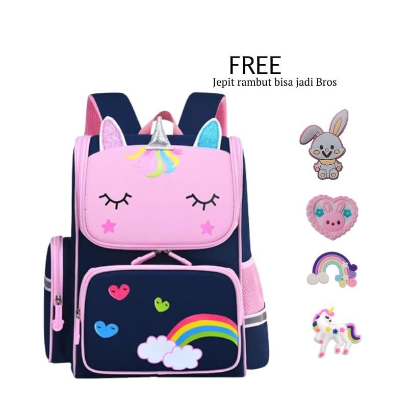 Back Pack Double Decker_Tas Ransel Anak_Lol_Unicorn_Superhero_Paw Patrol_Shopkins Fashion Cewek_COD_ Bisa Bayar Ditempat
