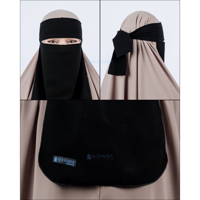 Niqab Bandana Jetblack Edition by Alsyahra Exclusive