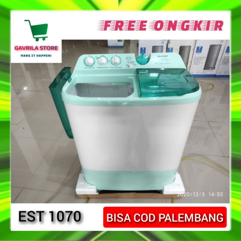 MESIN CUCI 2 TABUNG SHARP 10KG 10 KG EST1070 EST 1070 PROMO