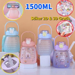 【Gratis tali panjang&amp;2D&amp;3D stiker】BOTOL MINUM ANAK VIRAL GEMOY 1,3 LITER / GRATIS STIKER