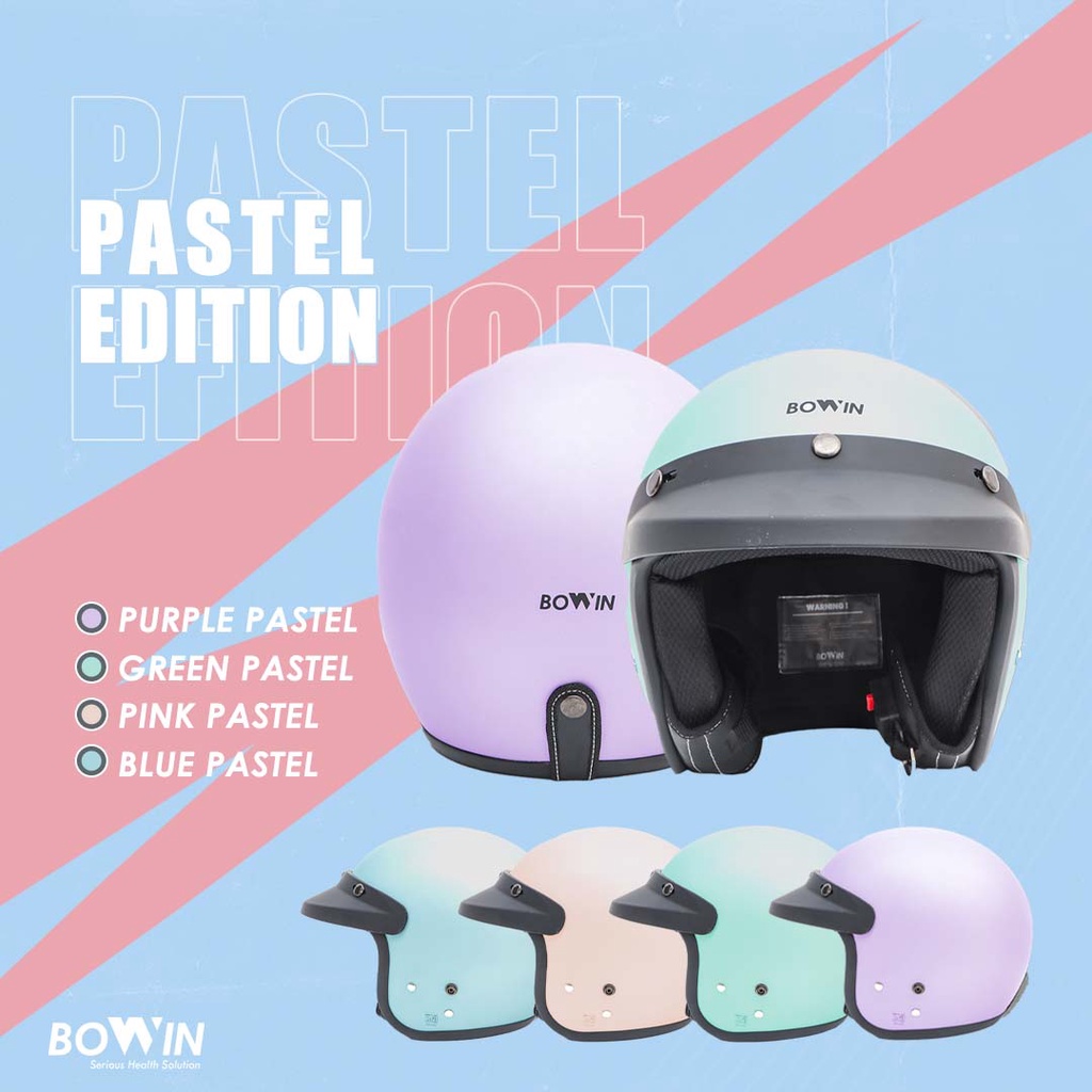 Bowin Helm Bogo Pastel Edition (Helm Standard SNI / Helm Half Face)