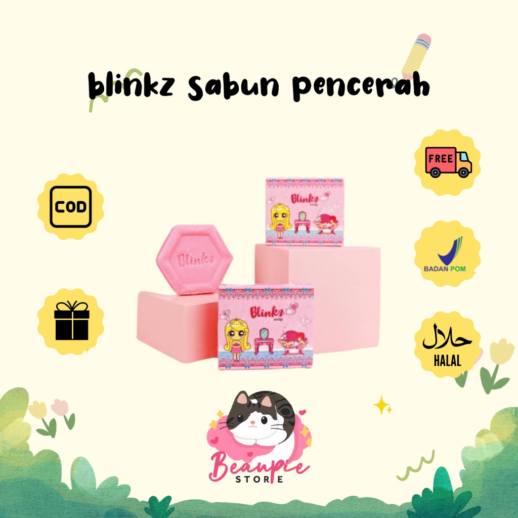 Sabun Pemutih Original BPOM Blinkz Soap / Sabun wajah dan badan / Sabun viral pemutih