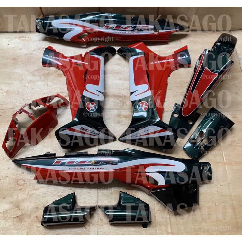 Cover Body Fizr F1zr Caltex Hijau Merah Full Set Halus Cover Bodi Yamaha Fiz r