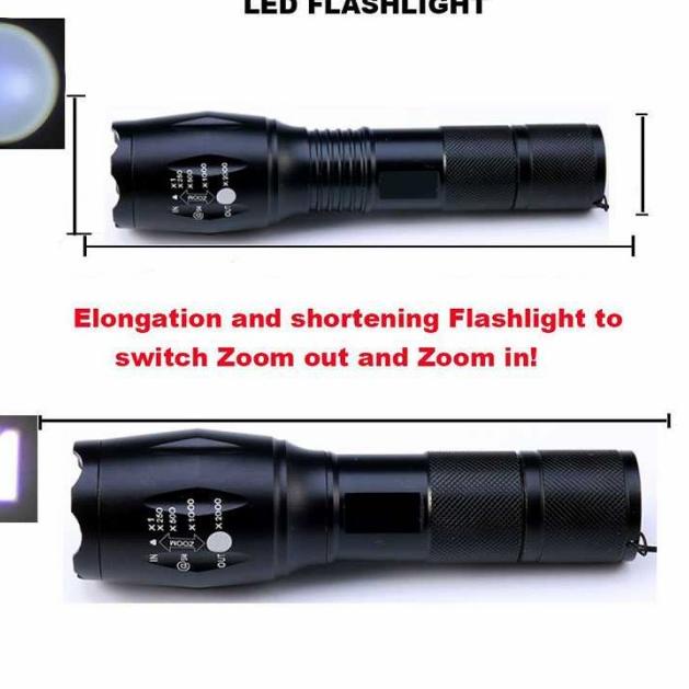 Senter LED Tactical CREE XM-L2 8000 Lumens