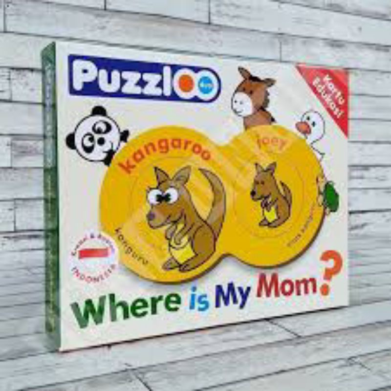 Mainan Edukasi Kayu  Puzzle Hewan Anak Perempuan Laki laki usia 1 2 3 4 5 tahun Pazzel 3d Alfabeth M