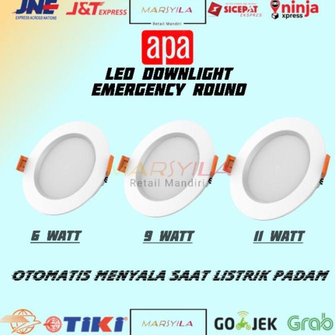 Downlight Led Emergency Lampu Darurat Plafon Lamp Apa Round Donlet Cas