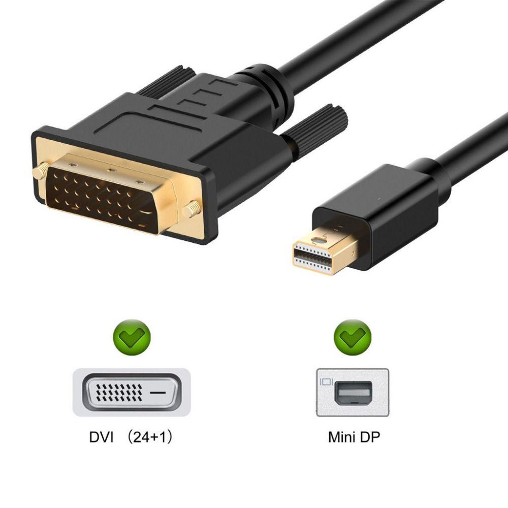Preva Adaptor Monitor Proyektor Kabel DP Ke DVI Mini Thunder-bolt Port Mini DisplayPort Ke DVI