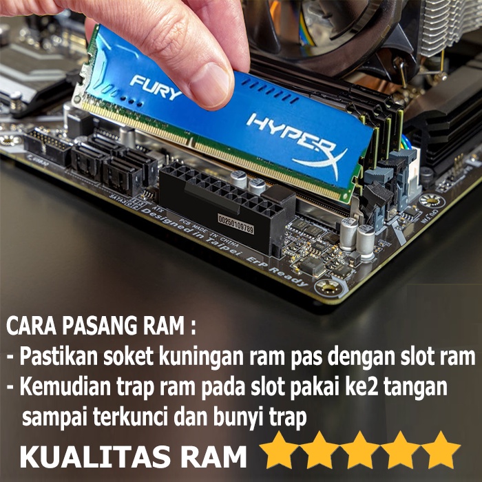 MEMORY RAM PC KOMPUTER GAMING HYPER X FURY DDR4 8GB / RAM GAMING