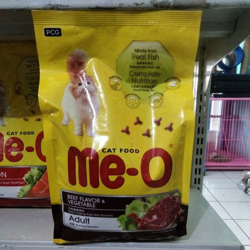 Meo Beef Vegetable Fres Pack 1,2 kg Makanan Kucing Dewasa Me-O Beef