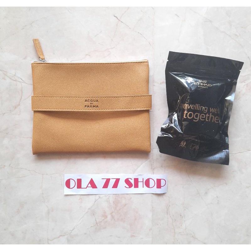 Tas Amenity Acqua Di Parma Travel Kit Size Penerbangan Pesawat Etihad  Original