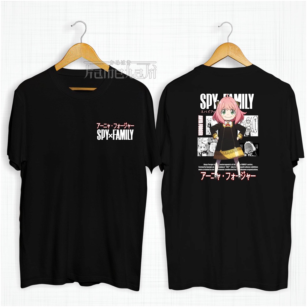 Kaos Anime SPY X FAMILY Anya Forger Streetstyle Art Cosplay Jepang T-Shirt Distro Pria Wanita Kameha