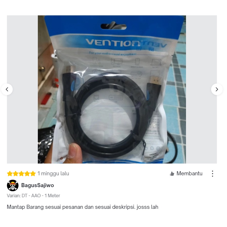 Vention Kabel High Speed Gold Plate HDMI 4K Cable 8M Male AACBK