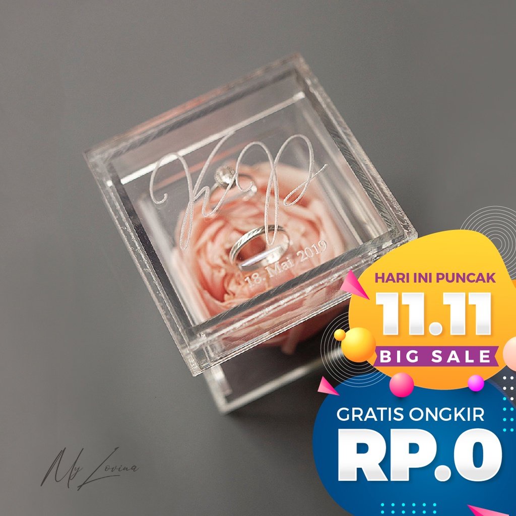 

ANZ5 RING BOX ACRYLIC / KOTAK CINCIN / KOTAK CINCIN ACRYLIC / ACRYLIC BOX