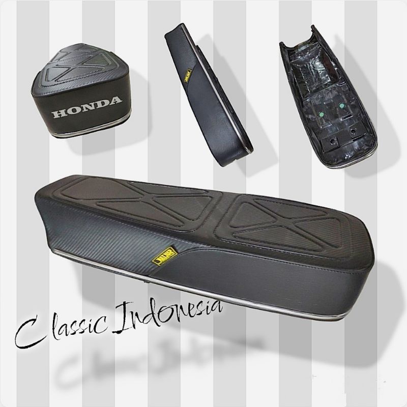 Jok Cb 100 Cb100 Glatik SULTAN Part kalep Kulit karbon carbon Gride A Ruang tempat Aki