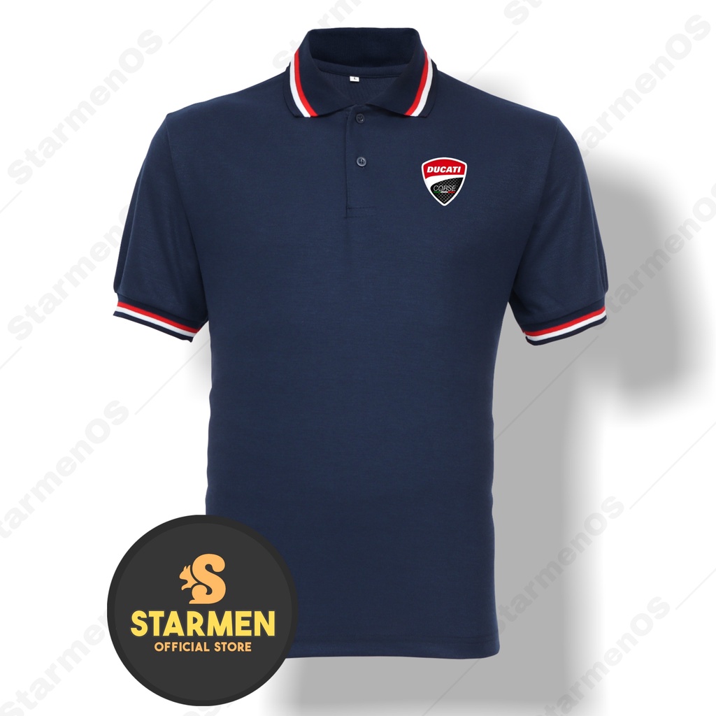 Kaos Polo Shirt Pria Kerah Logo DUCATI