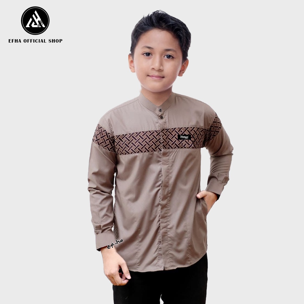 BISA COD- baju koko anak sd-smp/ baju koko anak usia 8 - 15 tahun/ baju koko anak warna Coklat muda