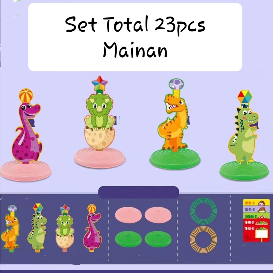 [FUNNY]Mainan Anak Ring Lempar Target Dinosaurus / Mainan Dinosaurus / Mainan Lempar Ring Dino / Dinosaurus Toys