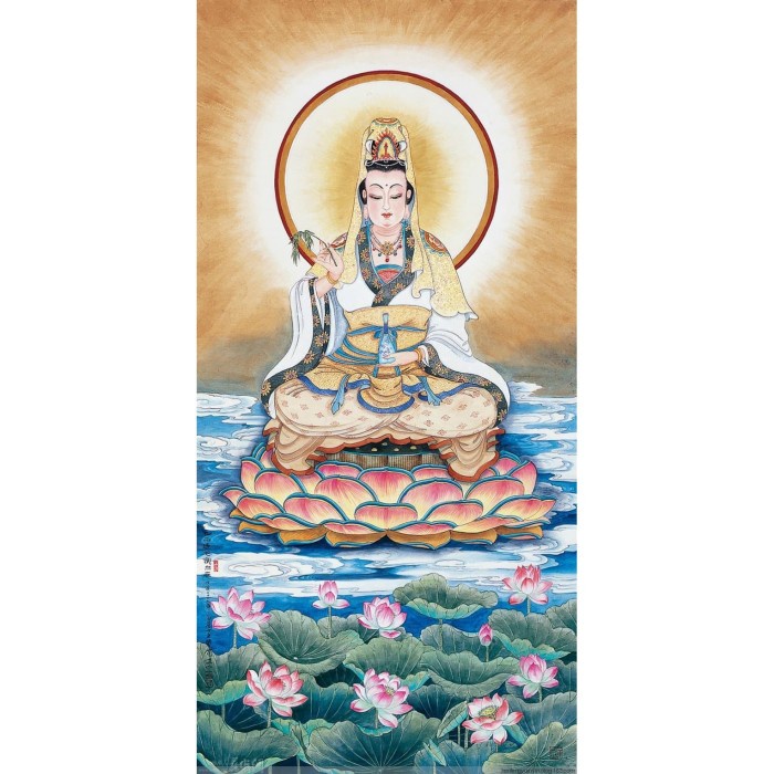 Art Repro Digital Lukisan Dewi Kwan Im Penyembuhan Obat Sakit Welas