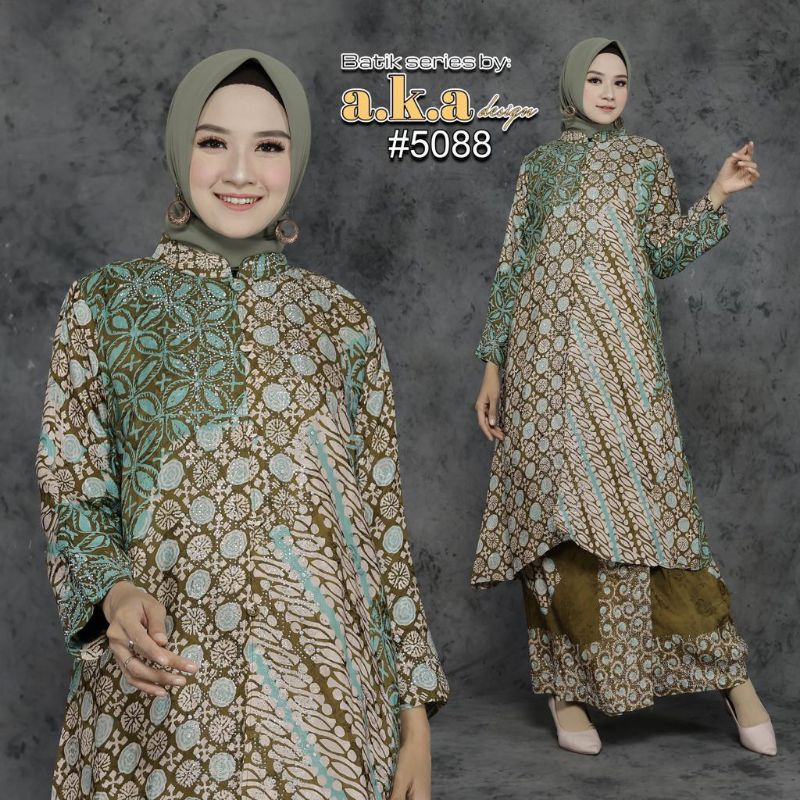 [5088] SETELAN ROK BATIK BABY PREMIUM/SEMI SUTRA | HIASAN FULL PAYET ATASAN SAMA ROK // KODE AKA