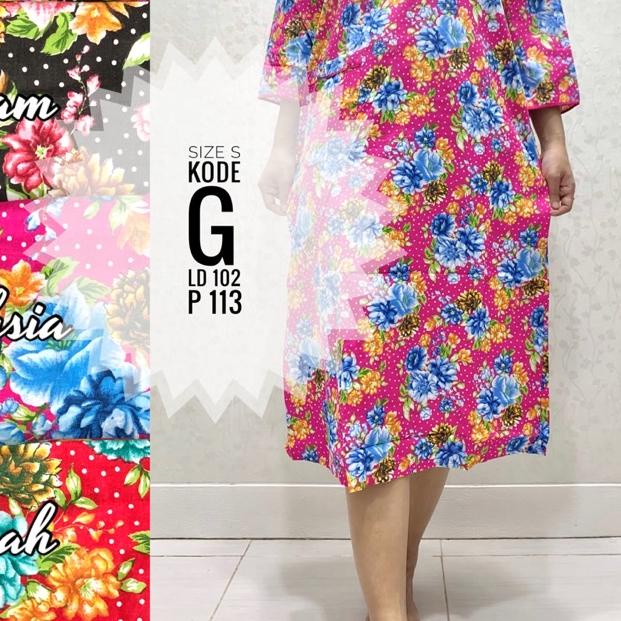 Longdress daster lengan panjang katun lokal size s alvin busui bumil