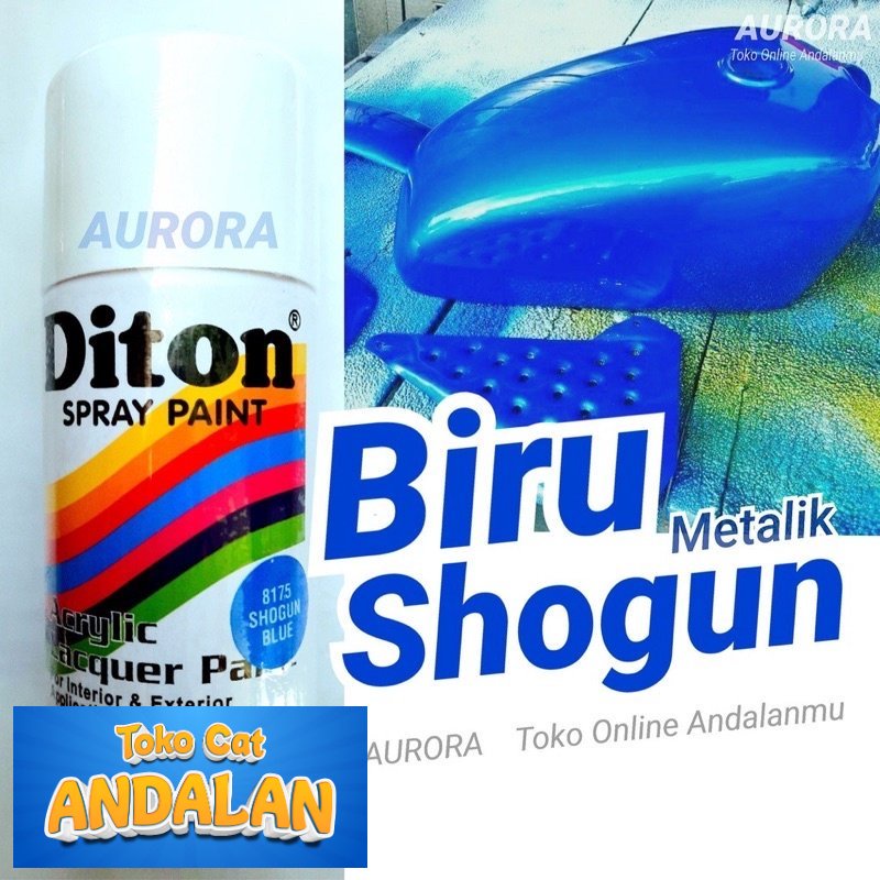 

Toko Andalan - Pilox Diton Shogun Blue 8175 Biru Metalik Suzuki Motor Cat Pilok Metallic 300ml Tahan Bensin | Toko Andalan Mobil dan Motol