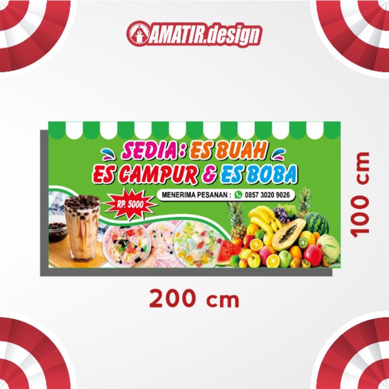 BANNER ES BUAH / SUP BUAH / ES CAMPUR / ES OYEN (100x200 cm)