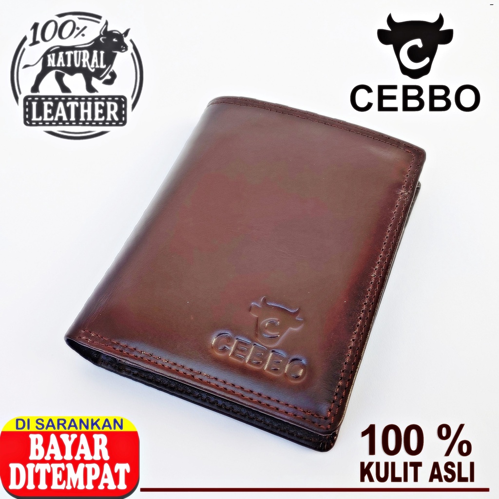 Dompet kulit pria 3/4 Original CEBBO Tahan Api