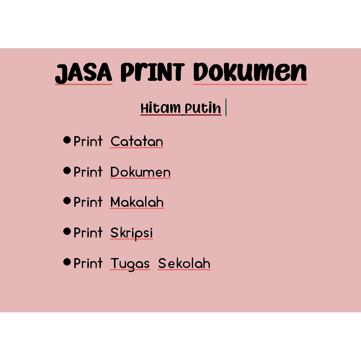 

jasa printing hitam putih