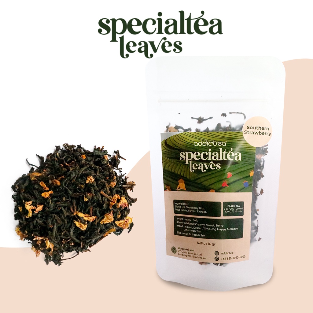 

Addictea Special Tea Leaves - Black tea Southern Strawberry Artisan Tea