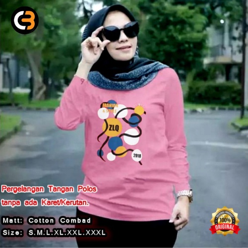 Sweater Sweater Wanita Kaos Lengan Panjang Wanita Jumbo Zolaqu Kaos Lengan Panjang  Baju Kaos Lengan