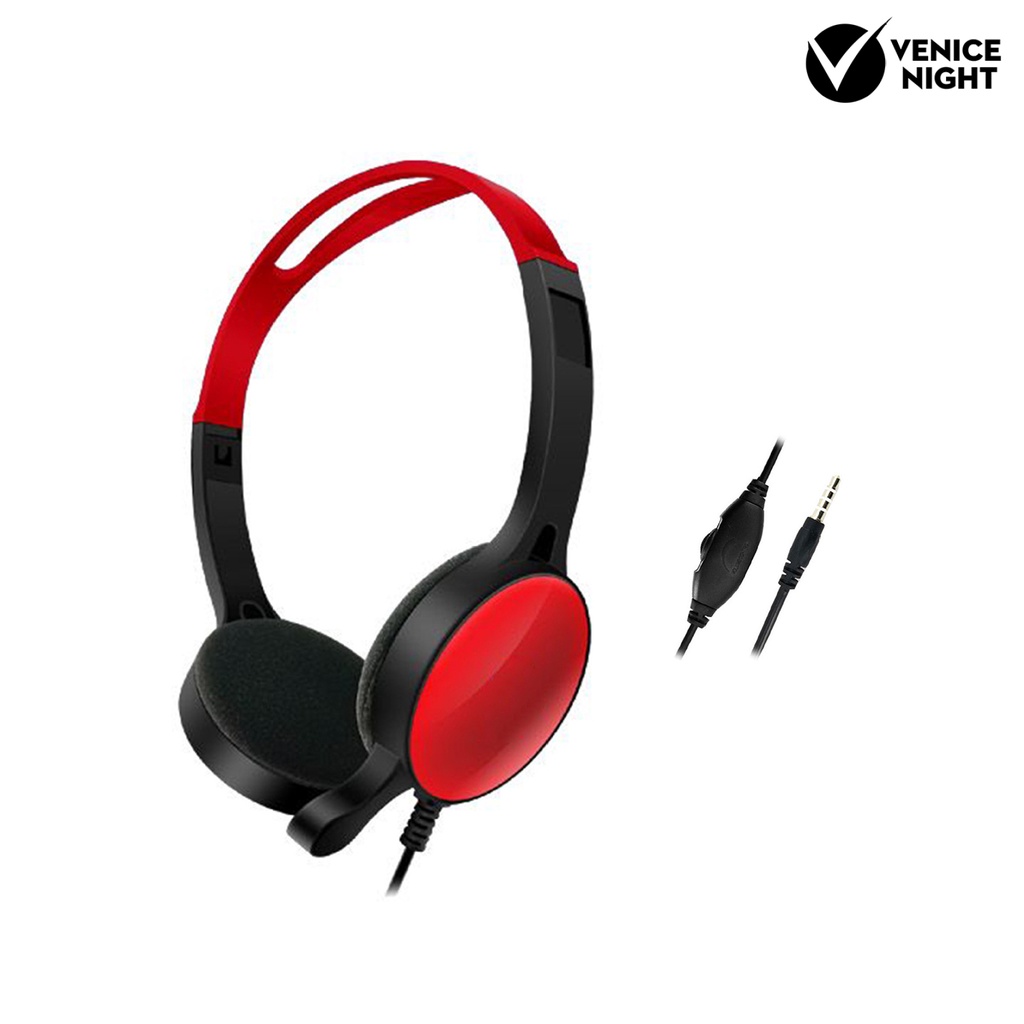 (VNEP) (Berkabel) GM-007 Headphone Gaming 3.5mm Lipat Universal dengan Mikrofon untuk Ponsel/PC