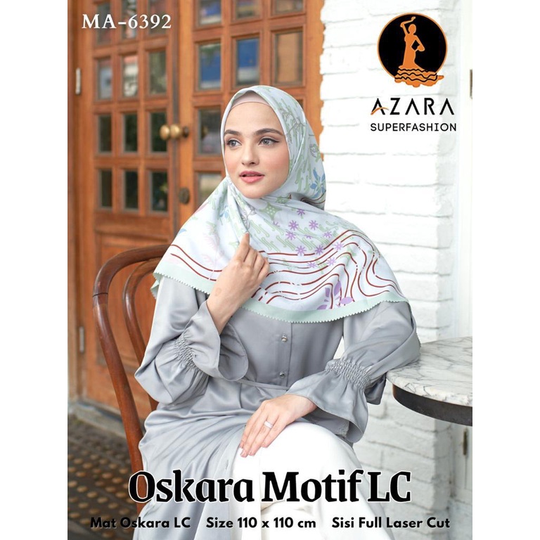 AZARA HIjab Segi Empat Motif Oskara Lc PILIH WARNA