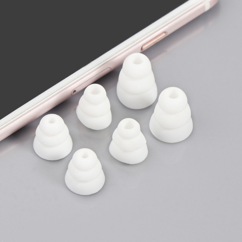 Cre in-Ear Headphone Ear Tips Triple Flange Earpads Sangat Cocok Untuk Earphone Dengan Lubang Dalam Dari 3.8mm-4.5mm