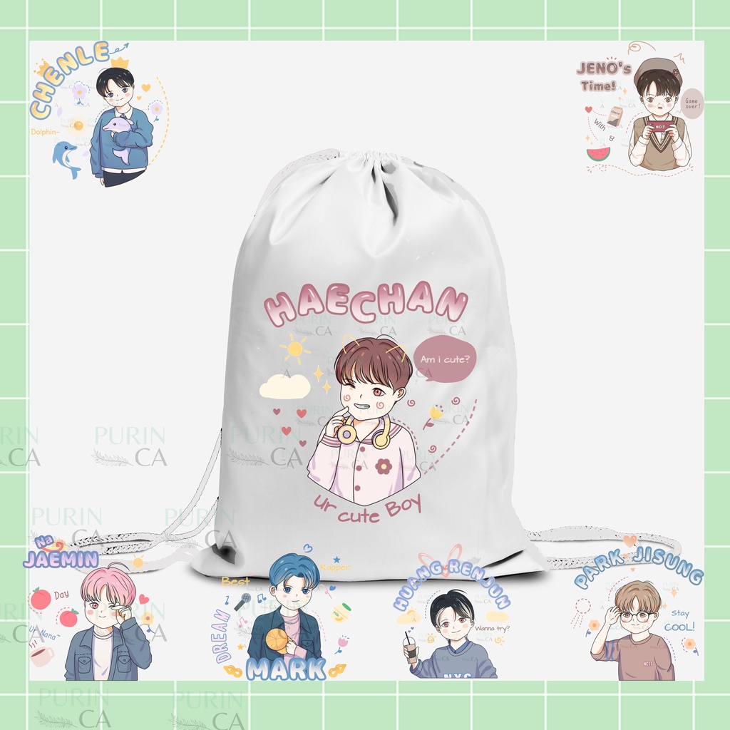 Tas Serut / Tote bag Kanvas NCTDREAM cartoon cute