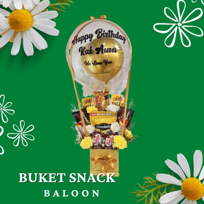 

bloom box snack/ hot air ballon snack/ buket jajan/ buket snack