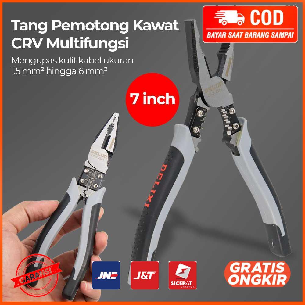 Tang Pemotong Kawat CRV Multifungsi Wire Cutter 7 inch 2104