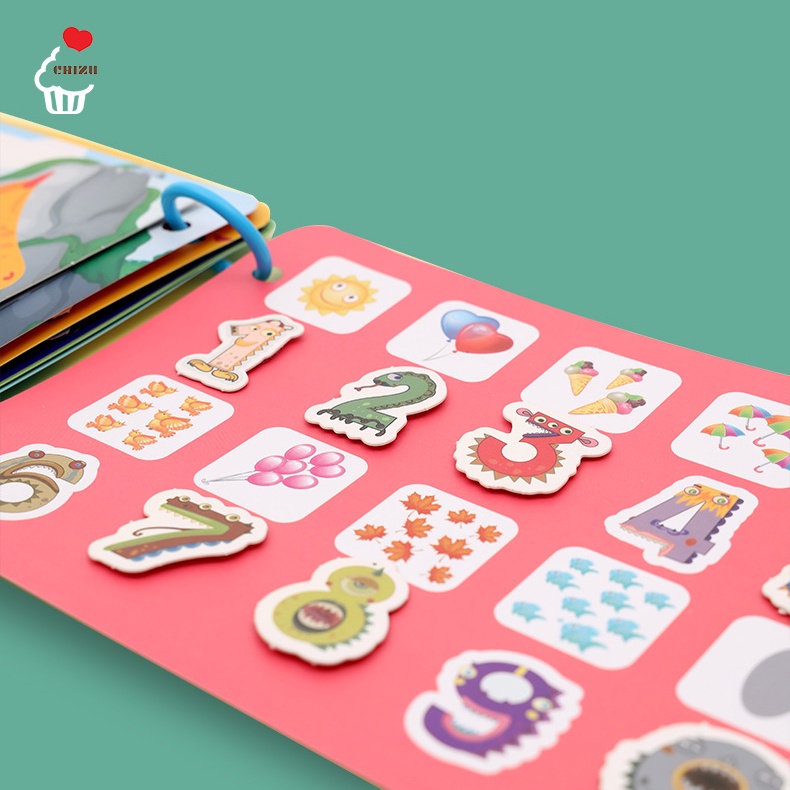 English Quiet Book | DIY Busy Activity Book with Velcro | Buku Worksheet Aktivitas Anak TK / Preschool / Kindergarten / Montessori Bahasa Inggris | Mainan Edukatif Edukasi Anak Bayi Balita