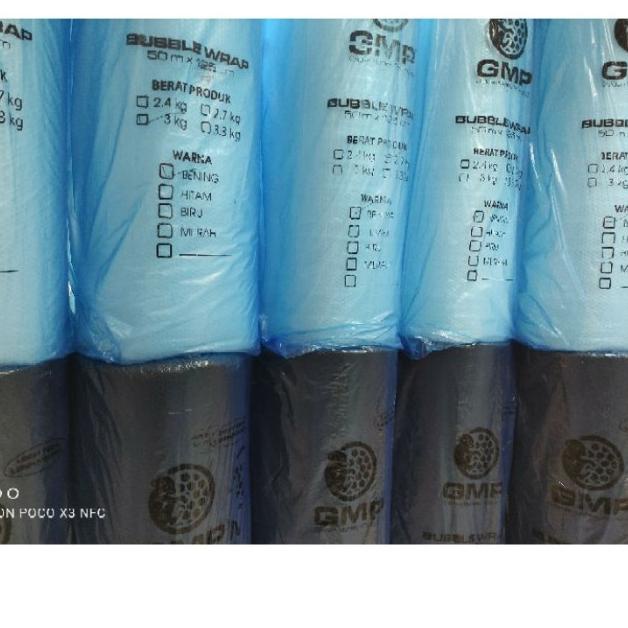 

BUBBLE WRAP GMP PLASTIK BERAT 2,7KG HITAM