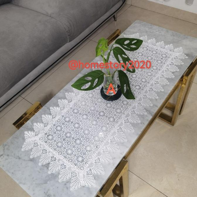 Taplak Meja Tamu Renda Bordir Mewah