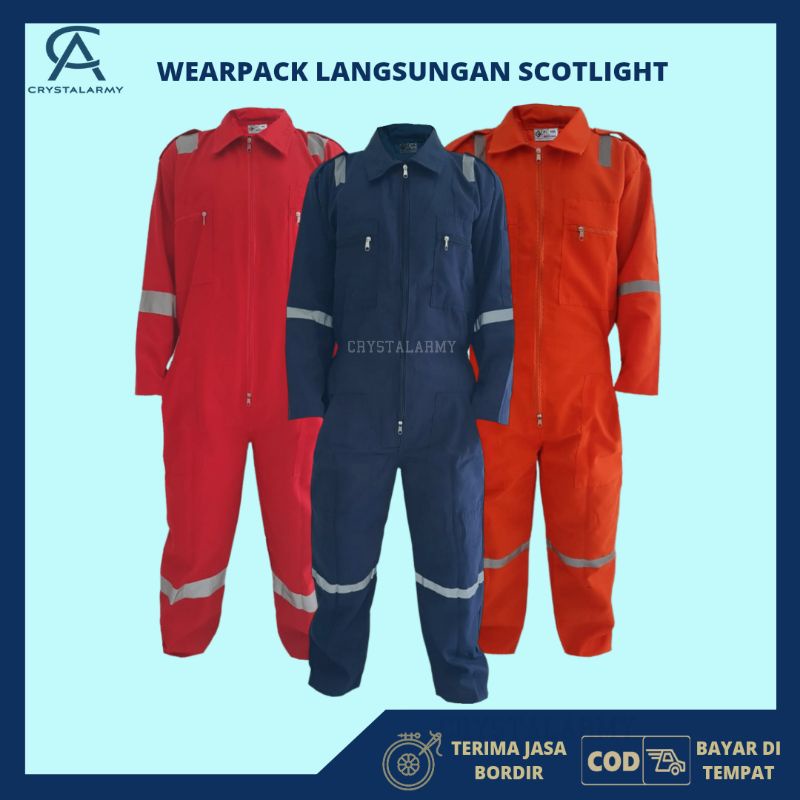 Grosir Wearpack safety scotlight / katelpak safety / seragam kerja proyek / baju bengkel