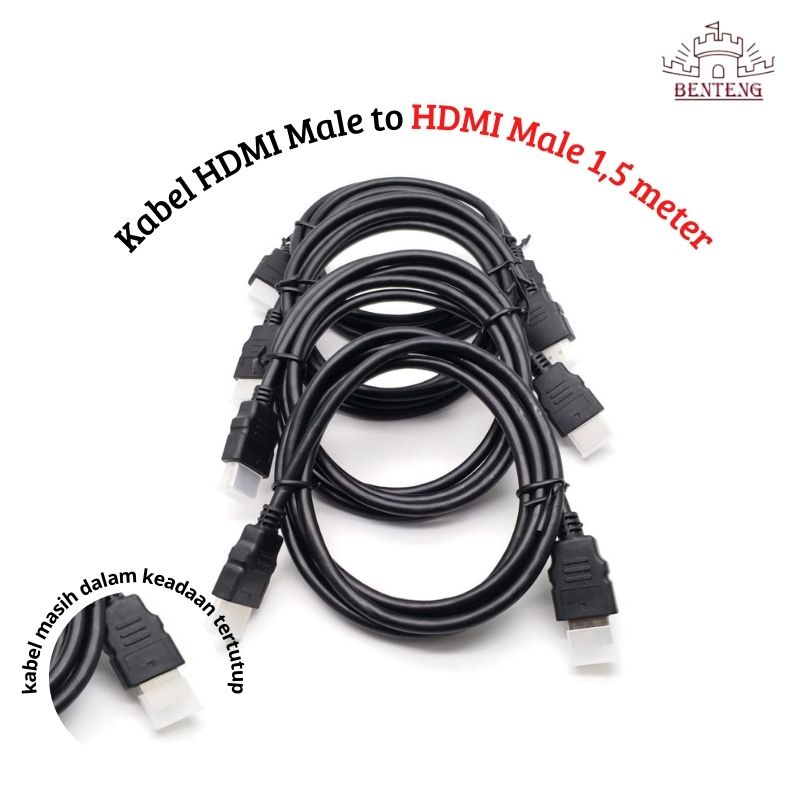 HD01- Kabel HDMI 1,5 M 1,5 Meter Laptop Ke TV CCTV Nylon