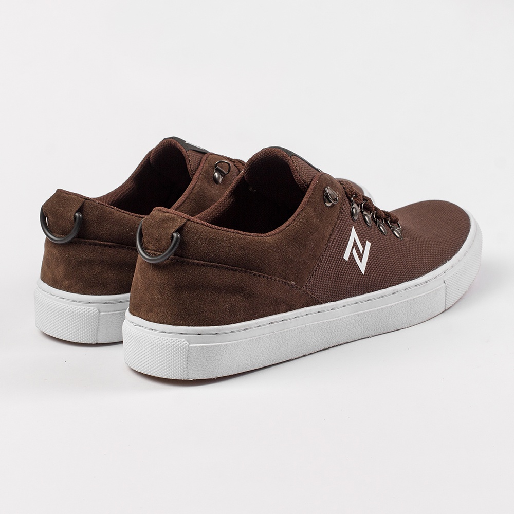 MEIRIEL BROWN |ManNeedMe x NAZ| Sepatu Sneakers Pria Casual Shoes ORIGINAL SOL DIJAHIT