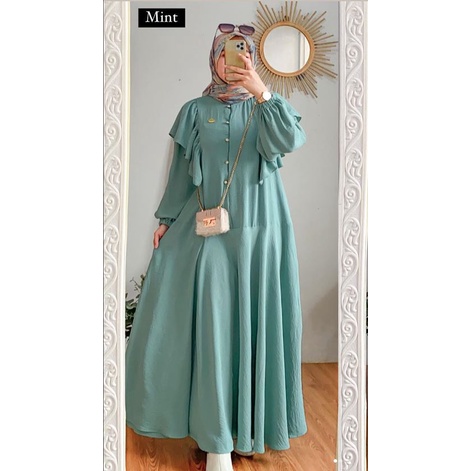 RANIA DRESS/GAMIS RANIA PREMIUM DRESS/DRESS CRINKLE TERBARU/GAMIS POLOS/GAMIS KONDANGAN/GAMIS RANIA 