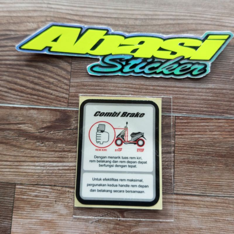 STICKER HONDA COMBI BRAKE