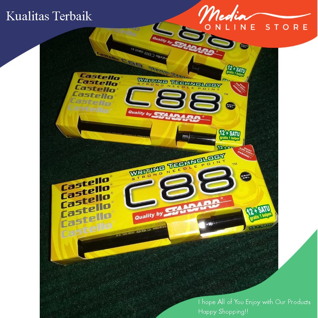 

PROMO!!!Bolpoin Standard C88 (Castello) | 1 pak : 12 pcsKUALITAS TERBAIK