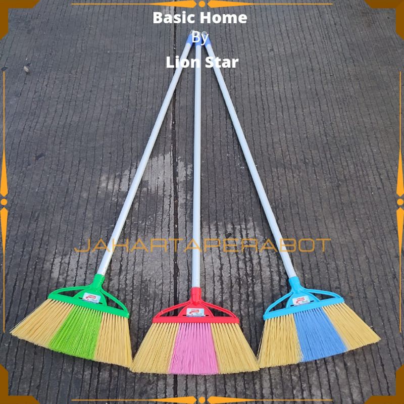 Basic Home Member Lion Star - Sapu Plastik / Sapu Nilon / Sapu Lantai Plastik Nilon / Sapu Rosella Basic Home Lion Star